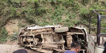 स्याङ्जामा मतदाता बोकेको जीप दुर्घटना हुँदा १४ जनाको मृत्यु