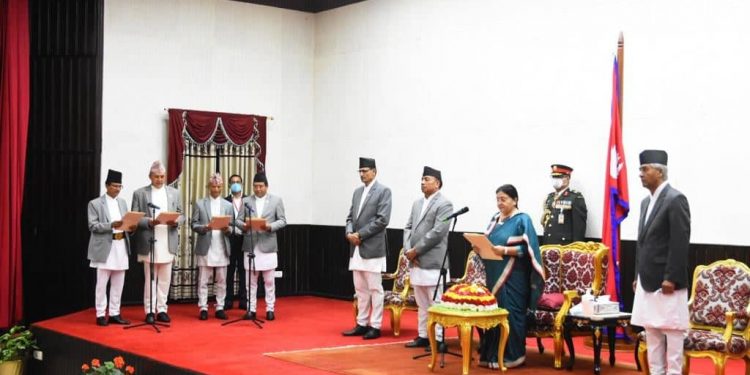 एकीकृत समाजवादीका चार नयाँ मन्त्रीद्वारा शपथ ग्रहण