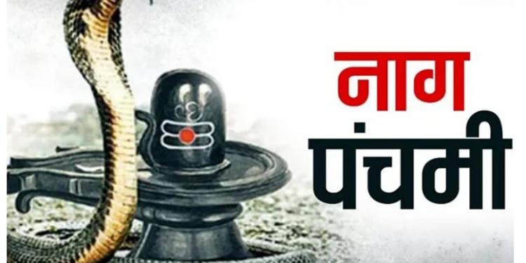 आज  नागको पूजा अर्चना गरी घरका मूलढोकामा टाँसेर नागपञ्चमी पर्व मनाइँदै
