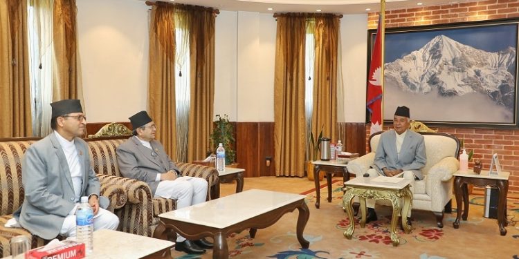 संसद्को अवरोध हटाउने विषयमा राष्ट्रपतिसँग सभामुख र राष्ट्रिय सभा अध्यक्षको छलफल
