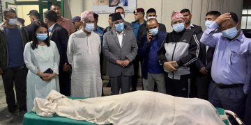 एमालेका नेता  नेम्वाङको पार्थिव शरीरलाई श्रद्धान्जलीका लागि पार्टी कार्यालयमा राखिने