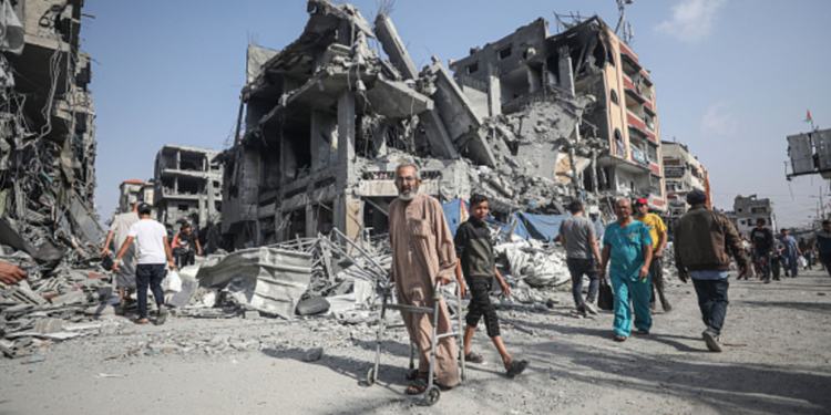 इजरायलसँगको युद्धका कारण गाजा शहरका  ७० प्रतिशत घरहरू क्षतिग्रस्त