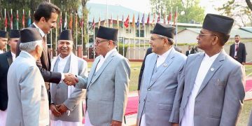कतारका अमिर थानी र प्रधानमन्त्री प्रचण्डबीच आज द्विपक्षीय भेटवार्ता हुँदै, पाँच समझदारीपत्रमा हस्ताक्षर हुने