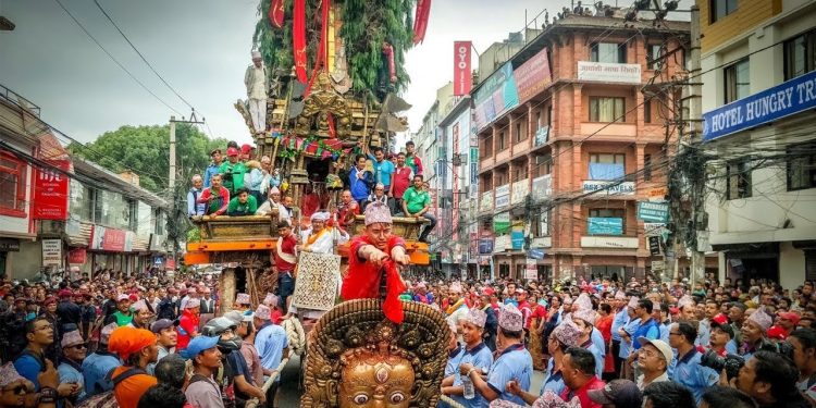 हिजो रोकिएको रातो मच्छिन्द्रनाथको रथयात्रा आजदेखि नियमित