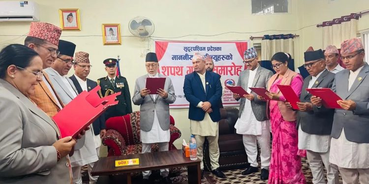 सुदूरपश्चिम प्रदेशका पाँच जना मन्त्रीको जिम्मेवारी बाँडफाँड