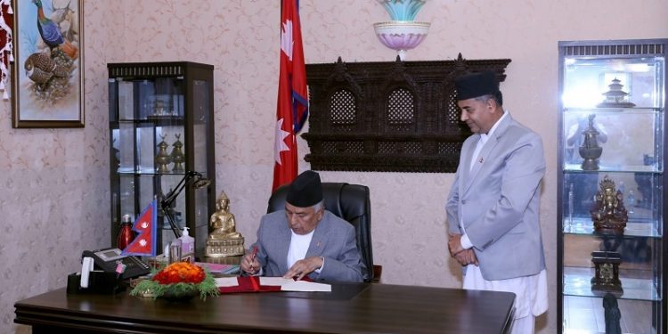 राष्ट्रपतिद्वारा तीन वटा विधेयक प्रमाणीकरण